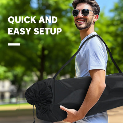 Outsunny Padded Folding Camp Chair for Adults, Double Camping Chairwith Armrests, Cup Holders, Carry Bag for Outdoor, Blue