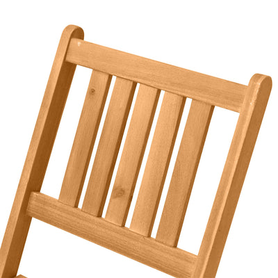 Outsunny 3-Piece Patio Bistro Set, Folding Acacia Wood Bistro, Set Outdoor Square Table Two Chair, Slatted Finish, Teak, Natural