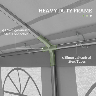 Outsunny Heavy Duty Carport Canopy 32x16ft Party/Wedding Tent White with Removable Sidewalls Outdoor