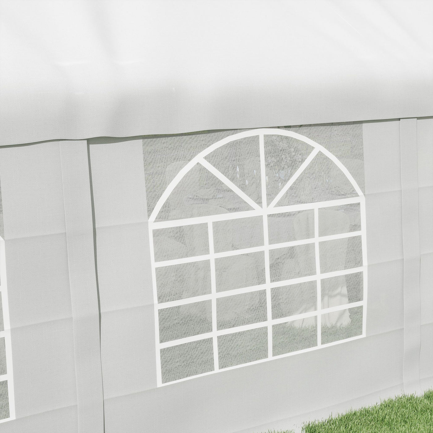 Outsunny Heavy Duty Carport Canopy 32x16ft Party/Wedding Tent White with Removable Sidewalls Outdoor