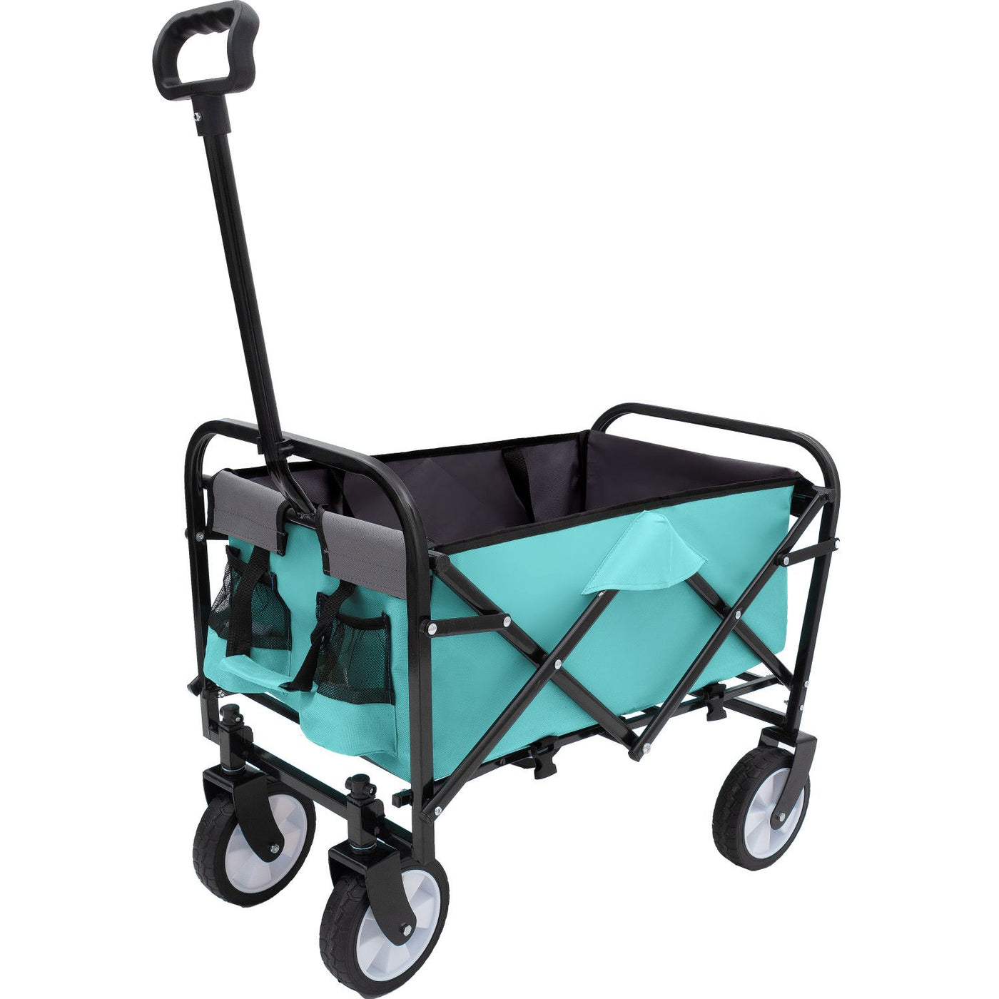 Minimeetall Multi-use Bag,Collapsible Foldable Wagon Cart Beach Wagon Heavy Duty Utility Cart Utility Wagon Grocery Cart for for Camping 3pcs plastic Liner bag /Cover , green