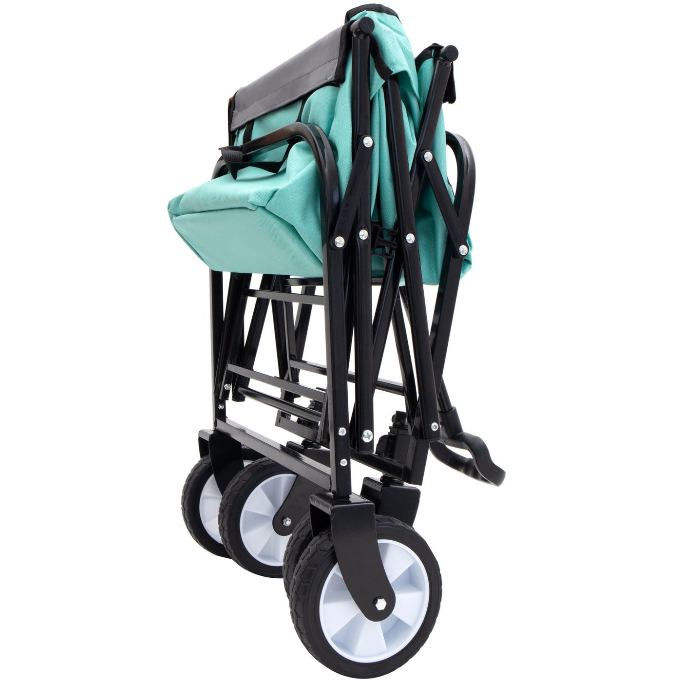 Minimeetall Multi-use Bag,Collapsible Foldable Wagon Cart Beach Wagon Heavy Duty Utility Cart Utility Wagon Grocery Cart for for Camping 3pcs plastic Liner bag /Cover , green