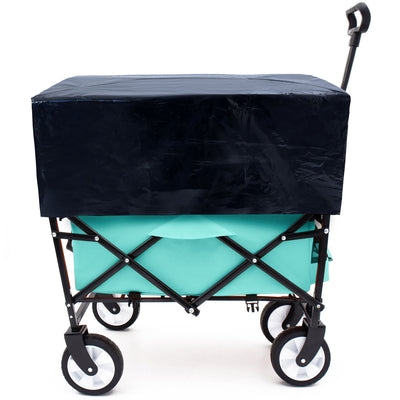 Minimeetall Multi-use Bag,Collapsible Foldable Wagon Cart Beach Wagon Heavy Duty Utility Cart Utility Wagon Grocery Cart for for Camping 3pcs plastic Liner bag /Cover , green