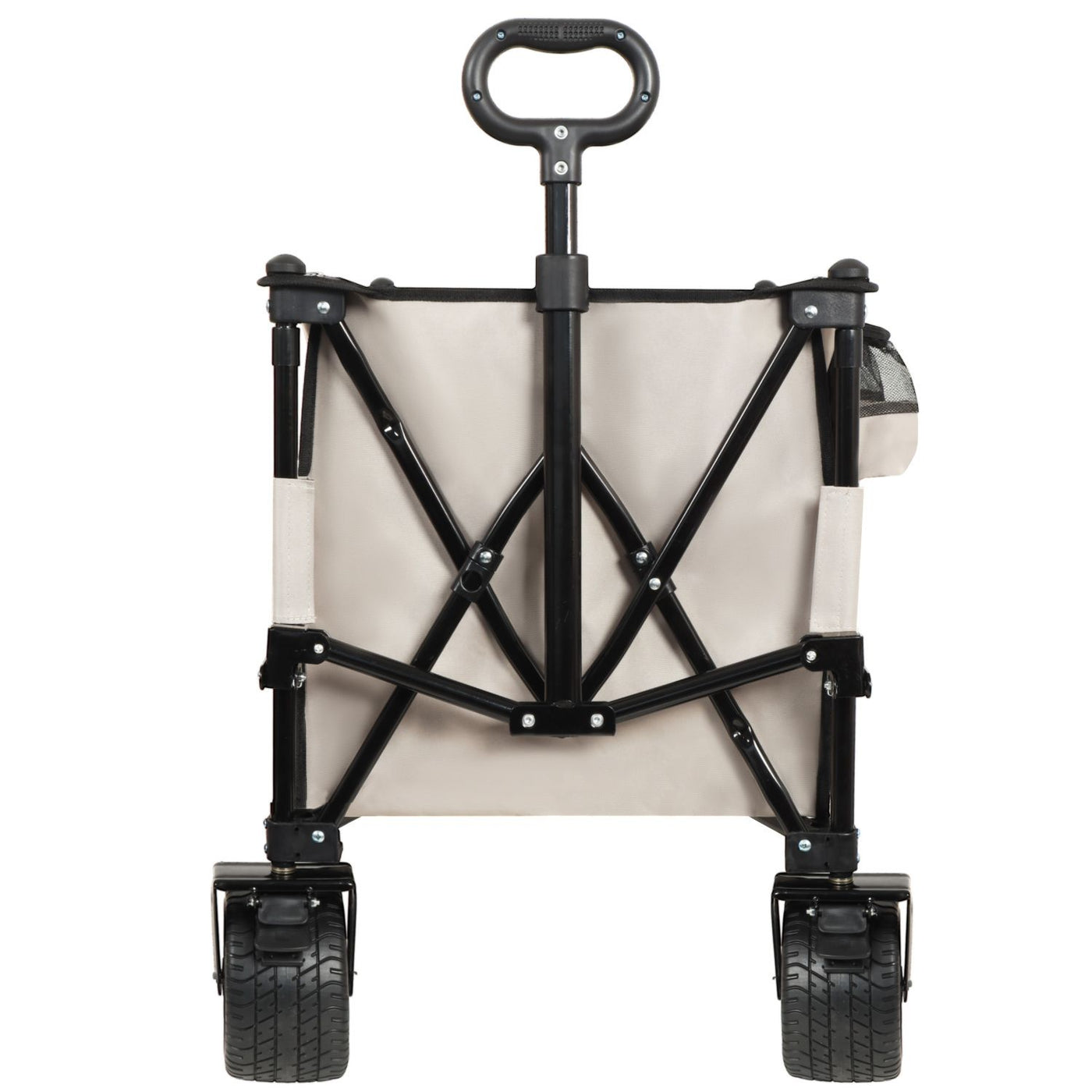 Foldable Wagon with Extended Tailgate, Extra Long Extender Wagon Cart,Beach Wagon Cart Heavy Duty 480LBS with Large All-Terrain Beach Wheels, khaki- Gray