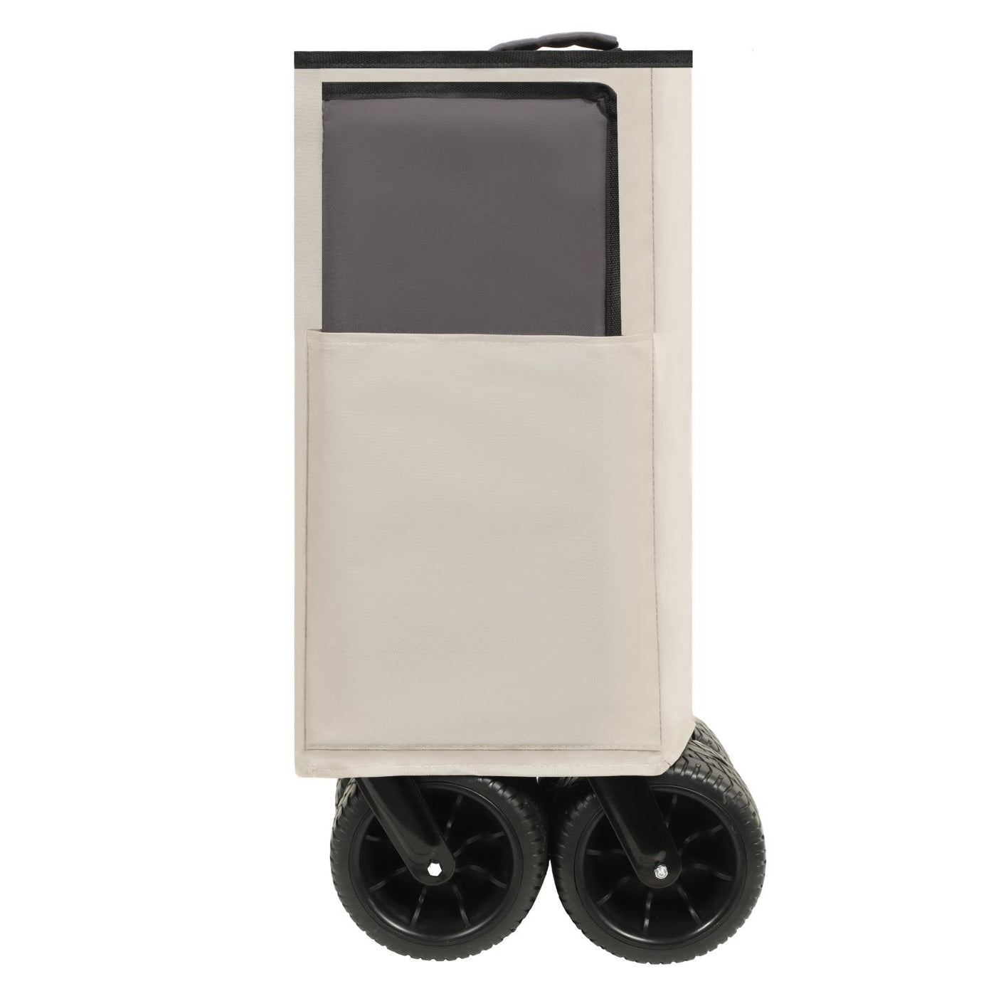 Foldable Wagon with Extended Tailgate, Extra Long Extender Wagon Cart,Beach Wagon Cart Heavy Duty 480LBS with Large All-Terrain Beach Wheels, khaki- Gray