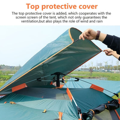 Muti-Person Outdoor Automatic Quick Opening Camping Tent with Mesh Windows. Made of Oxford Fabric, Comes with Portable Bag & Moisture - Proof Mat. Ideal for Family Camping, Fishing, Hunting
