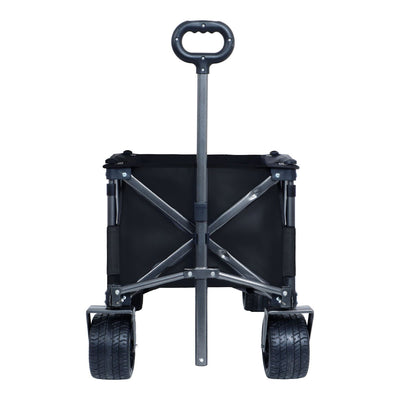 Collapsible Folding Wagon 300L,49" Extra Long Collapsible Wagon with Tailgate, All-Terrain 7"x 4" Big Wheels,Beach Wagon Cart Heavy Duty 400LBS Foldable Foldable Beach Wagon for Garden Sports Camping