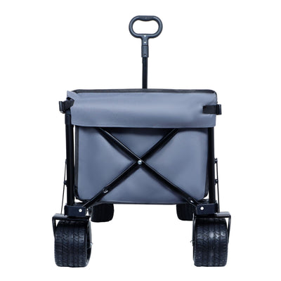 Foldable Wagon with Extended Tailgate, Extra Long Extender Wagon Cart,Beach Wagon Cart Heavy Duty 400LBS with Large All-Terrain Beach Wheels