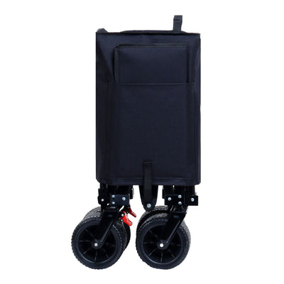 Foldable Wagon with Extended Tailgate, Extra Long Extender Wagon Cart,Beach Wagon Cart Heavy Duty 400LBS with Large All-Terrain Beach Wheels