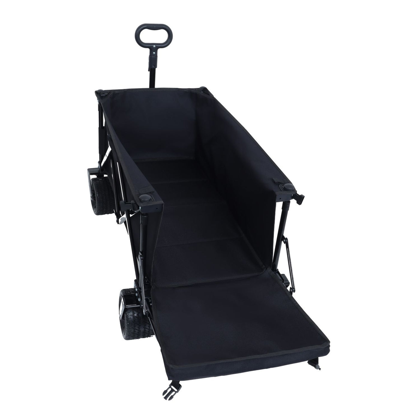 Foldable Wagon with Extended Tailgate, Extra Long Extender Wagon Cart,Beach Wagon Cart Heavy Duty 400LBS with Large All-Terrain Beach Wheels