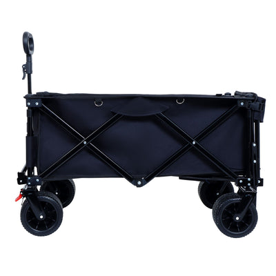 Foldable Wagon with Extended Tailgate, Extra Long Extender Wagon Cart,Beach Wagon Cart Heavy Duty 400LBS with Large All-Terrain Beach Wheels