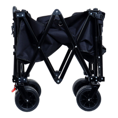 Foldable Wagon with Extended Tailgate, Extra Long Extender Wagon Cart,Beach Wagon Cart Heavy Duty 400LBS with Large All-Terrain Beach Wheels