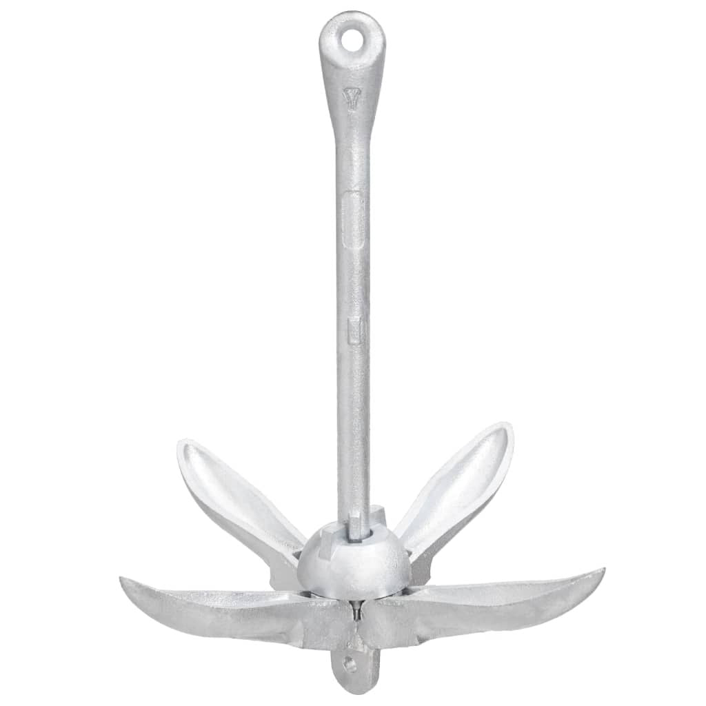 Folding Anchor Silver 3.3 lb Malleable Iron