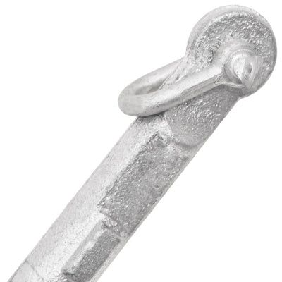 Folding Anchor with Rope Silver 1.5 lb Hot Dip Galvanized Cast Iron