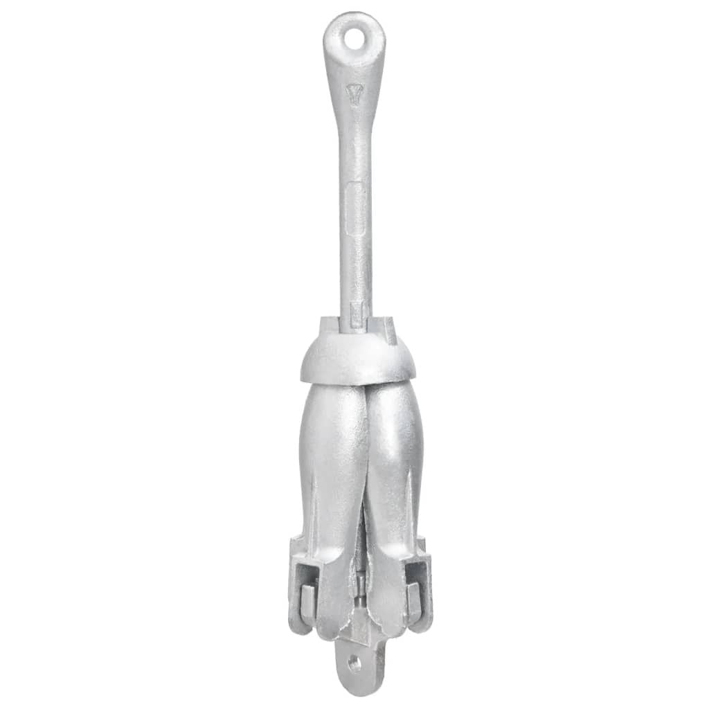 Folding Anchor Silver 17.6 lb Hot Dip Galvanized Cast Iron