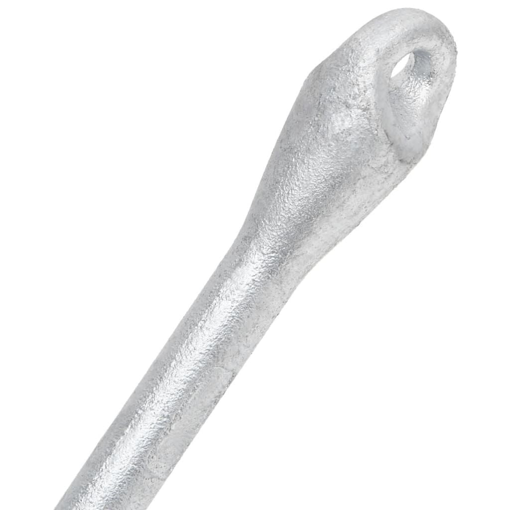 Folding Anchor Silver 17.6 lb Hot Dip Galvanized Cast Iron