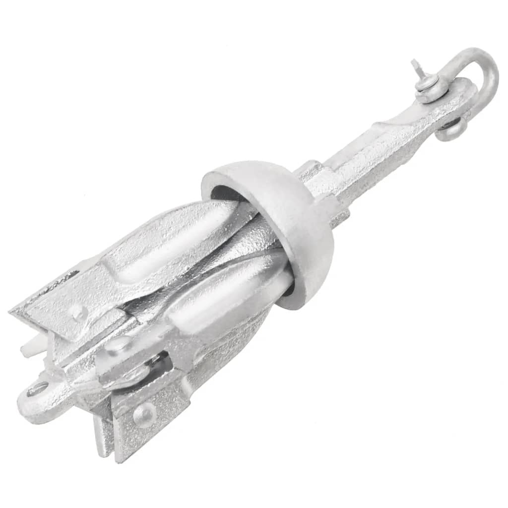 Folding Anchor Silver 1.5 lb Hot Dip Galvanized Cast Iron