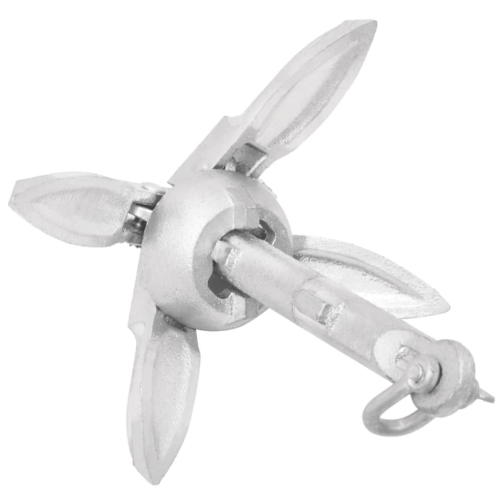 Folding Anchor Silver 1.5 lb Hot Dip Galvanized Cast Iron