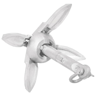 Folding Anchor Silver 1.5 lb Hot Dip Galvanized Cast Iron
