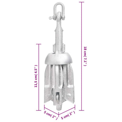Folding Anchor Silver 1.5 lb Hot Dip Galvanized Cast Iron