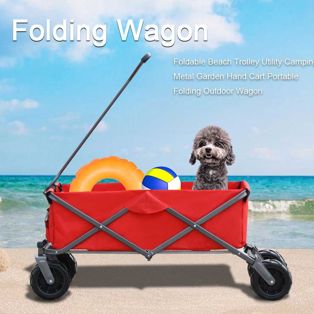 Utility Park Garden Cart Tool Customized Color Folding Camping Trolley Outdoor Picnic Beach Wagon