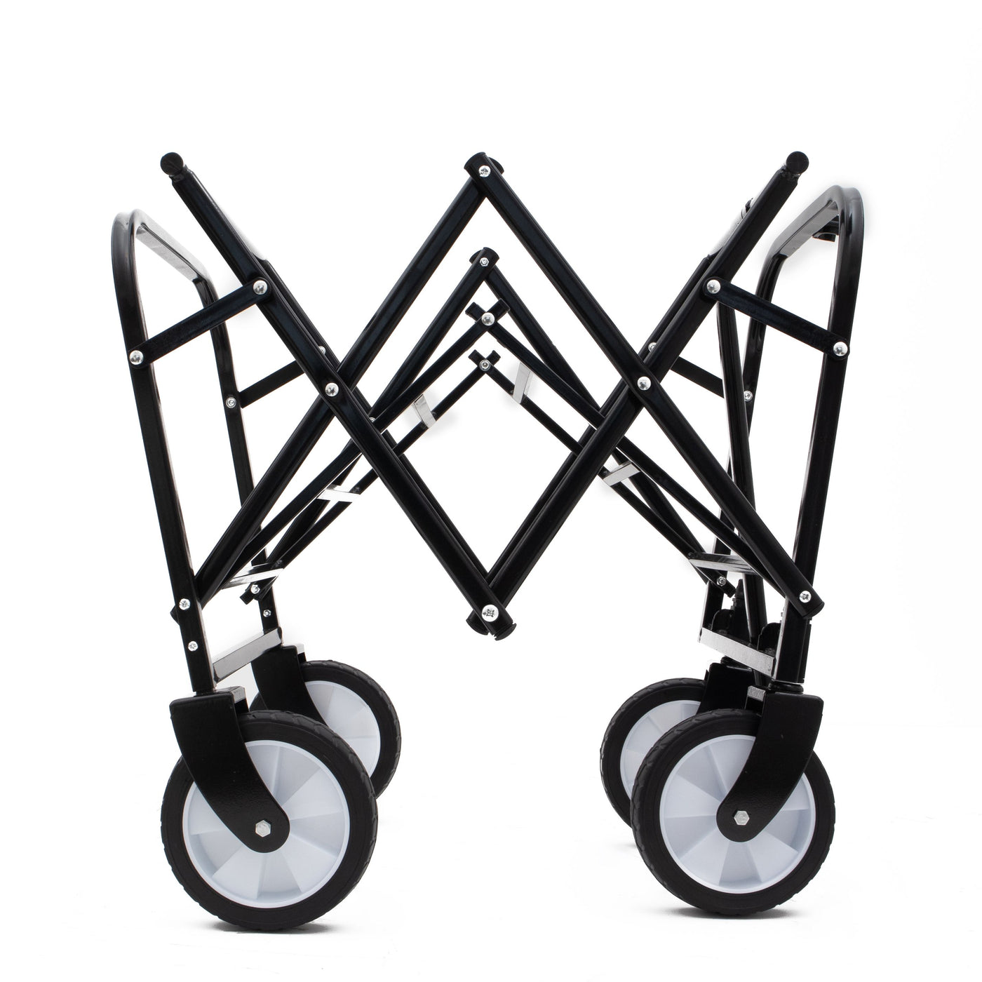 Collapsible Foldable Wagon Cart Beach Wagon Heavy Duty Utility Cart Utility Wagon Grocery Cart for for Camping Shopping Sports Gardeing Fishing Supports 225lbs ,All-Terrain Wheels black