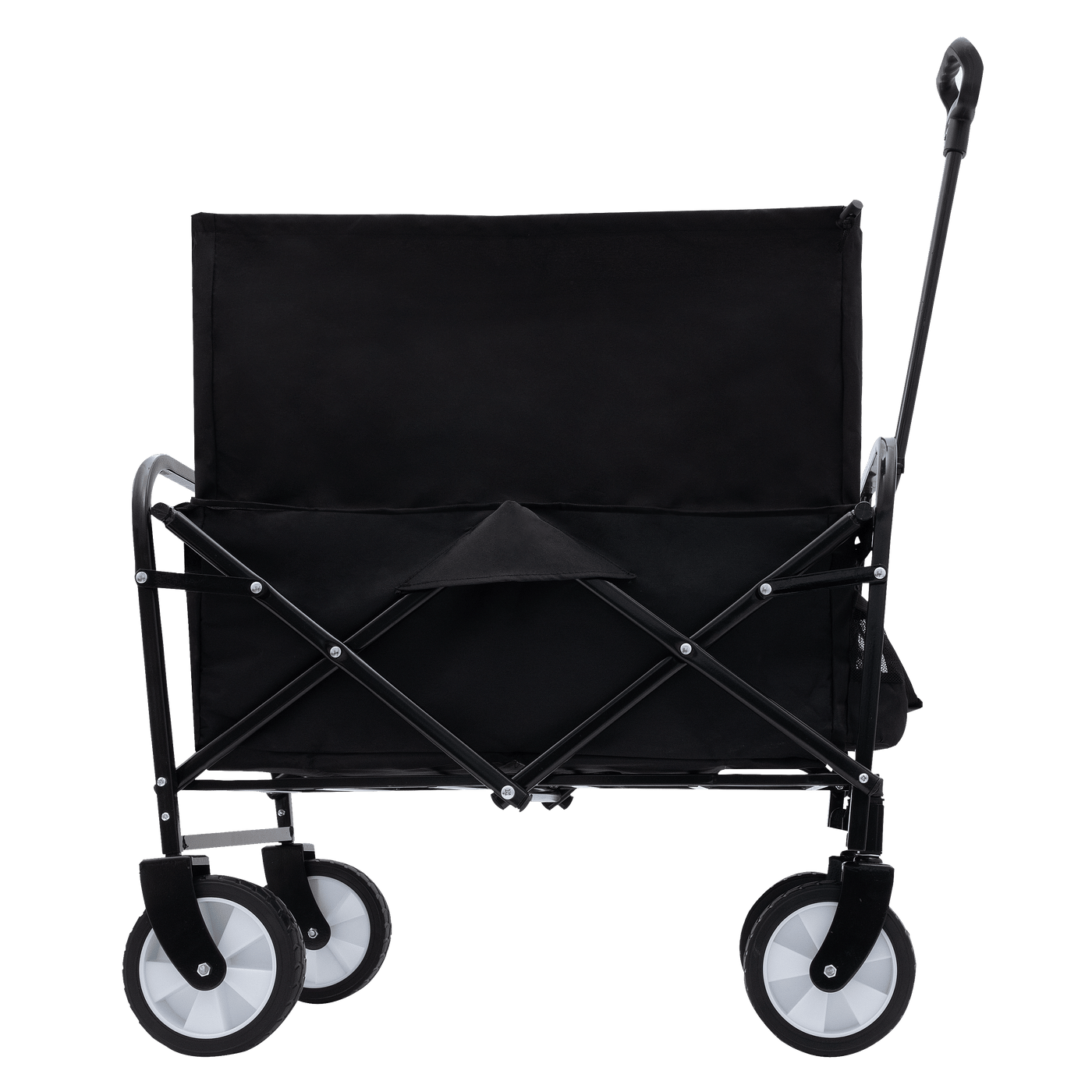 Collapsible Foldable Wagon Cart Beach Wagon Heavy Duty Utility Cart Utility Wagon Grocery Cart for for Camping Shopping Sports Gardeing Fishing Supports 225lbs ,All-Terrain Wheels black