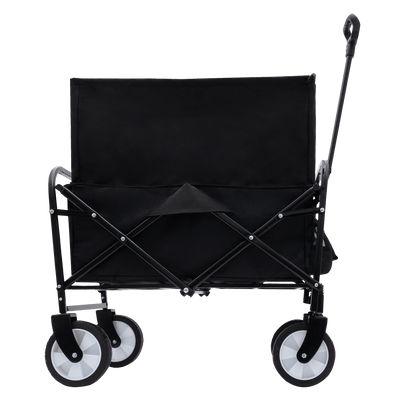 Collapsible Foldable Wagon Cart Beach Wagon Heavy Duty Utility Cart Utility Wagon Grocery Cart for for Camping Shopping Sports Gardeing Fishing Supports 225lbs ,All-Terrain Wheels black