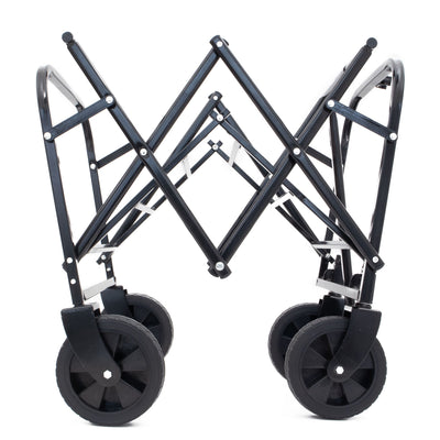 Collapsible Foldable Wagon Cart Beach Wagon Heavy Duty Utility Cart Utility Wagon Grocery Cart for for Camping Shopping Sports Gardeing Fishing Supports 225lbs All-Terrain Wheels cream