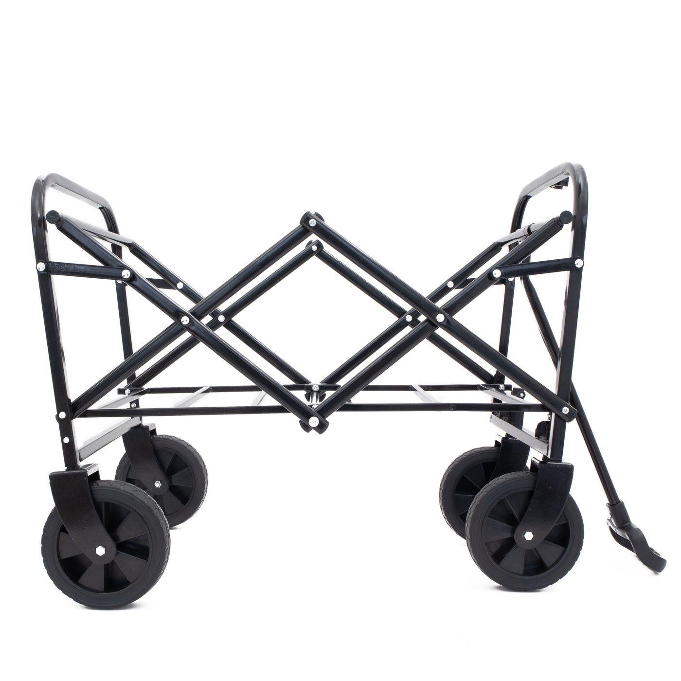 Collapsible Foldable Wagon Cart Beach Wagon Heavy Duty Utility Cart Utility Wagon Grocery Cart for for Camping Shopping Sports Gardeing Fishing Supports 225lbs All-Terrain Wheels cream