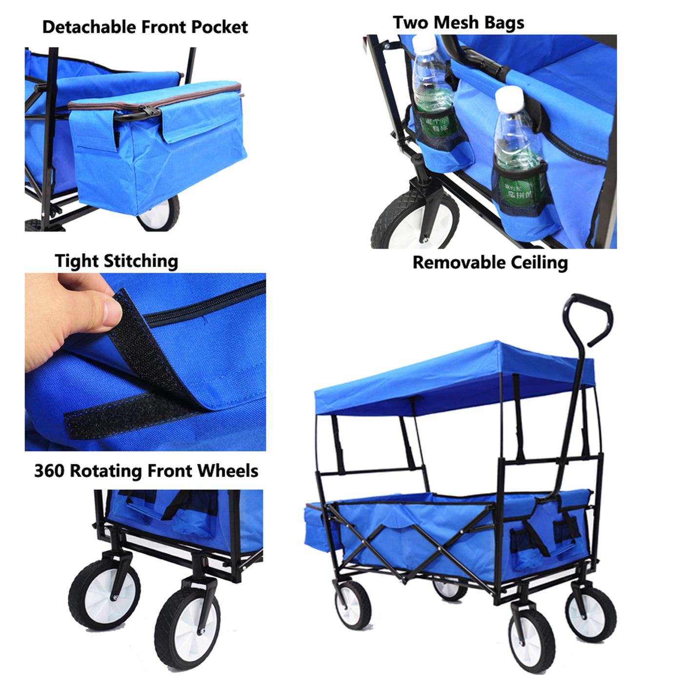 Folding wagon Garden Shopping Beach Cart