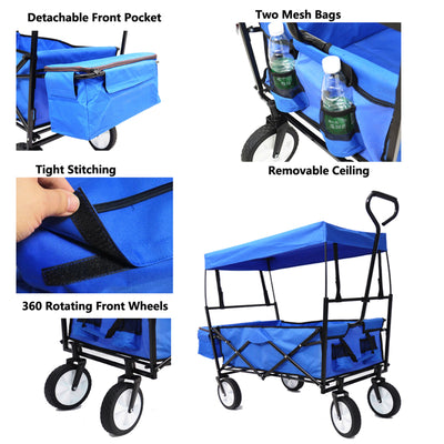 Folding wagon Garden Shopping Beach Cart