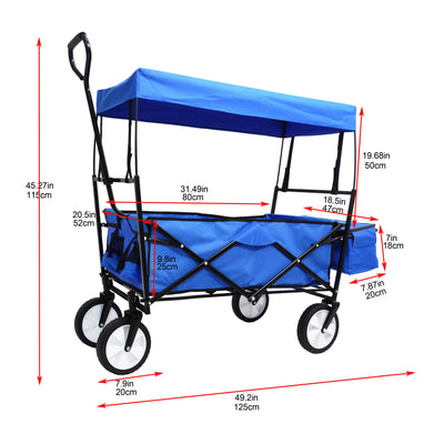 Folding wagon Garden Shopping Beach Cart