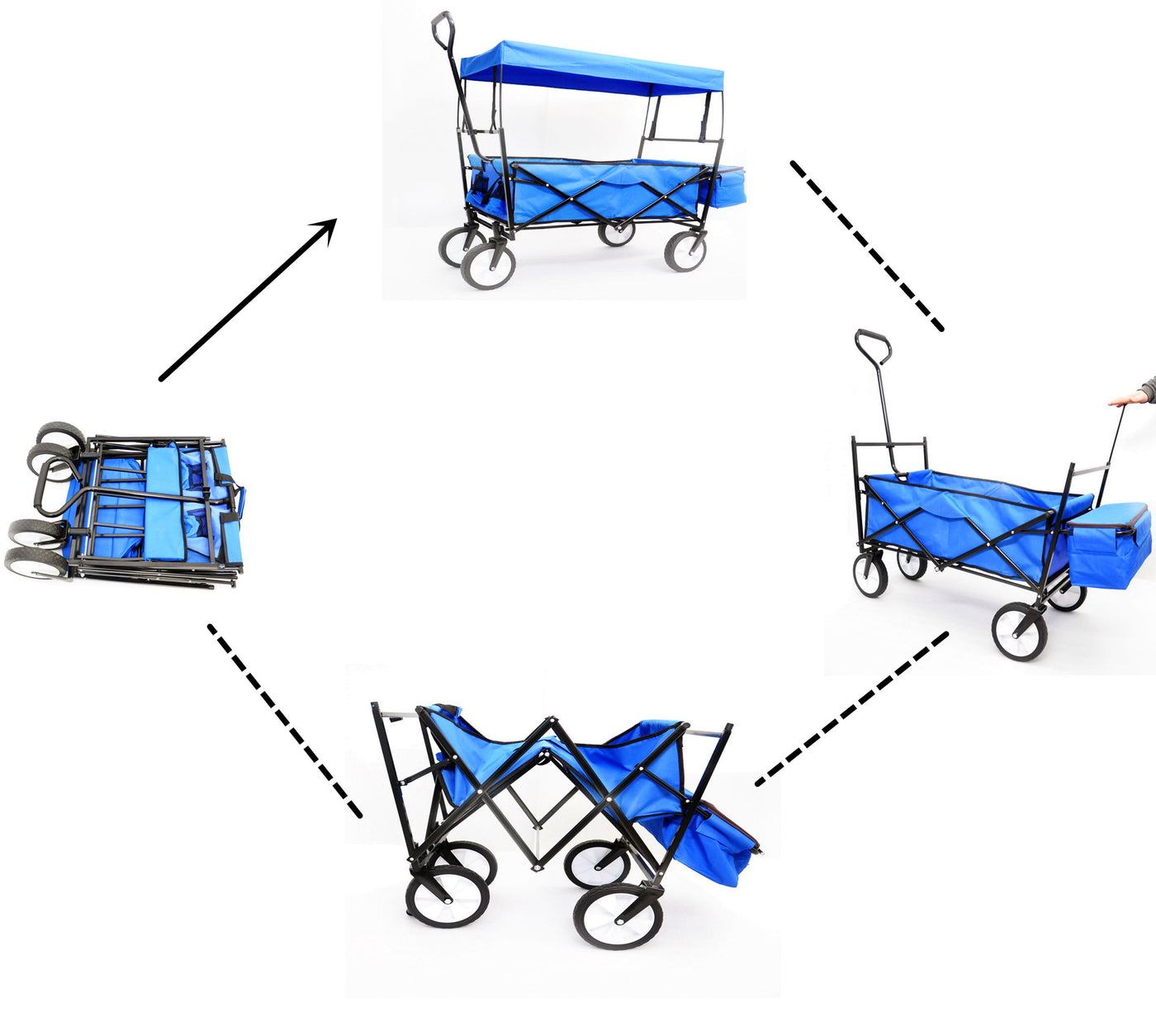 Folding wagon Garden Shopping Beach Cart