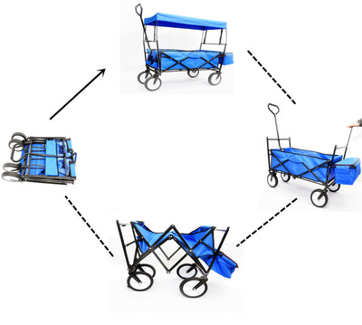 Folding wagon Garden Shopping Beach Cart