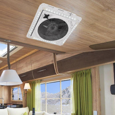 RV Roof Vent Fan 14",Continuously Variable Reversible 12V Remote Control Trailer Roof Vent Low Noise with Rain Sensor,UV Protection,Thermostat for Camper,Travel,Cargo Trailer