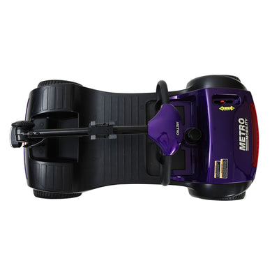 Four wheels Compact Travel Mobility Scooter with 300W Motor for Adult-300lbs, Dark Purple