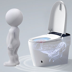 ST-GP-01 Smart Toilet with Heated Bidet Seat, Portable toilet with bidet built in AUTO Open&Close, AUTO Dual Flush,Bidet toilet with Dryer and Warm Water,Tankless Toilet in 1.28GPF,White
