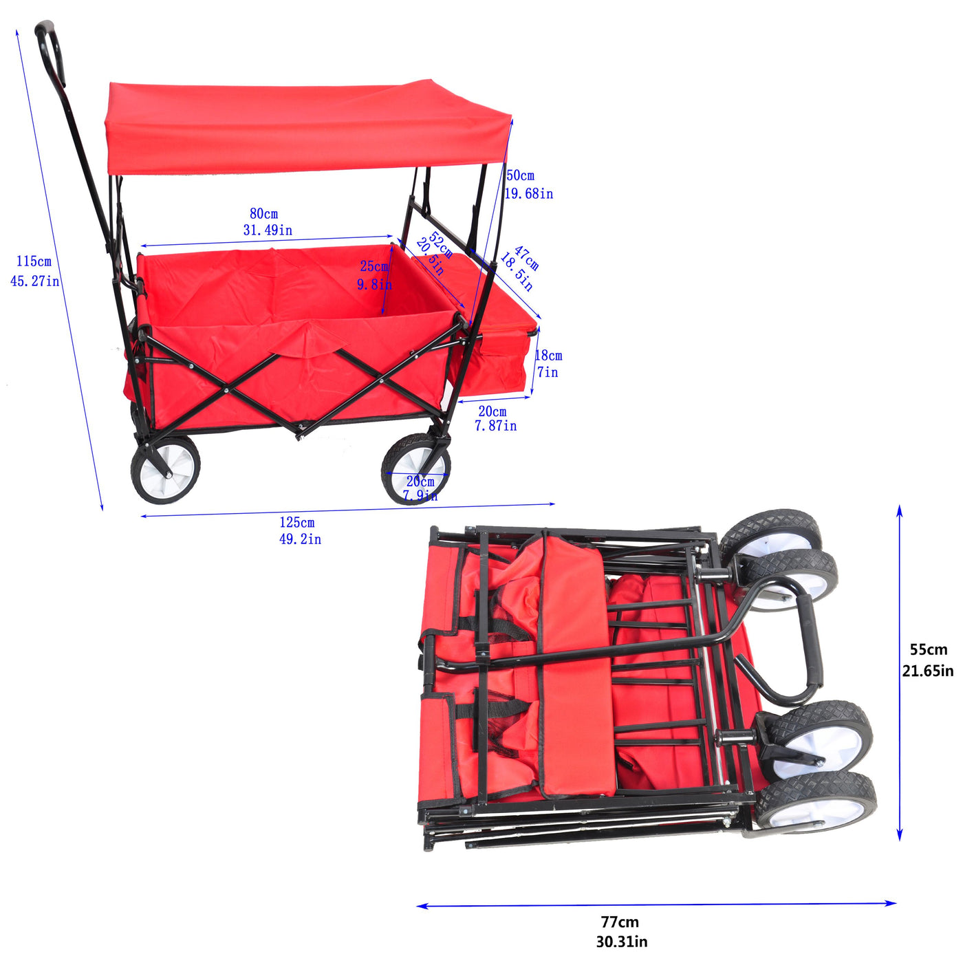 Folding wagon Garden Shopping Beach Cart