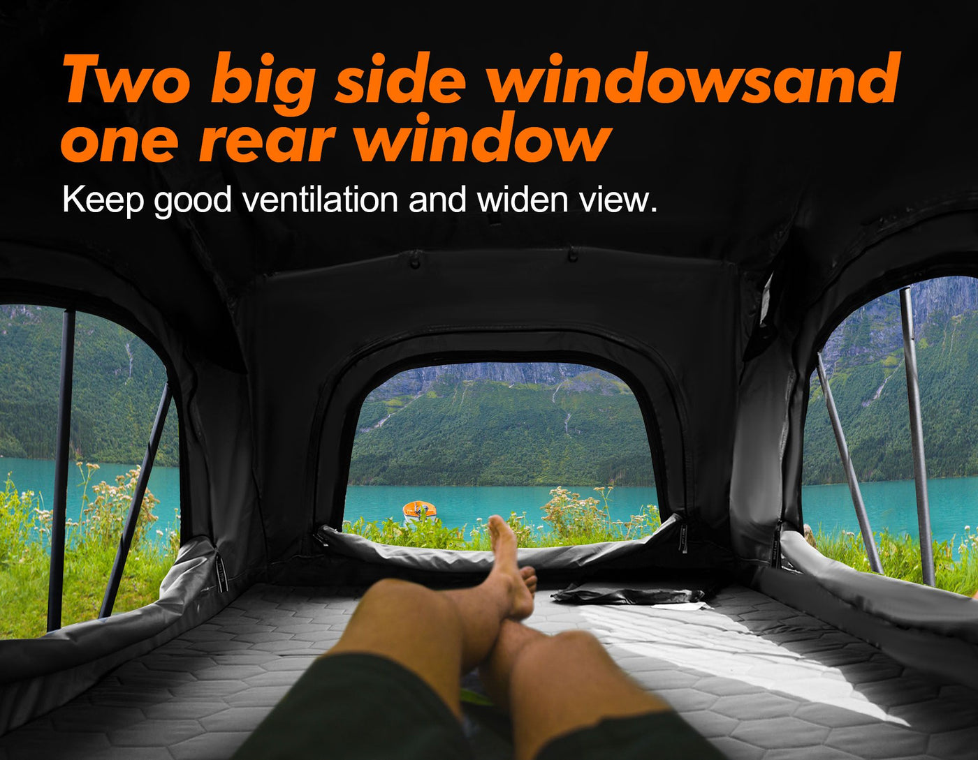 ILANDER Lite Cruiser Roof Top Tent 140cm, Entry level Overland Aluminium Fold Out Style Car Roof Tent for Sedan Van SUV Truck Camping Waterproof,Windproof ,Sturdy