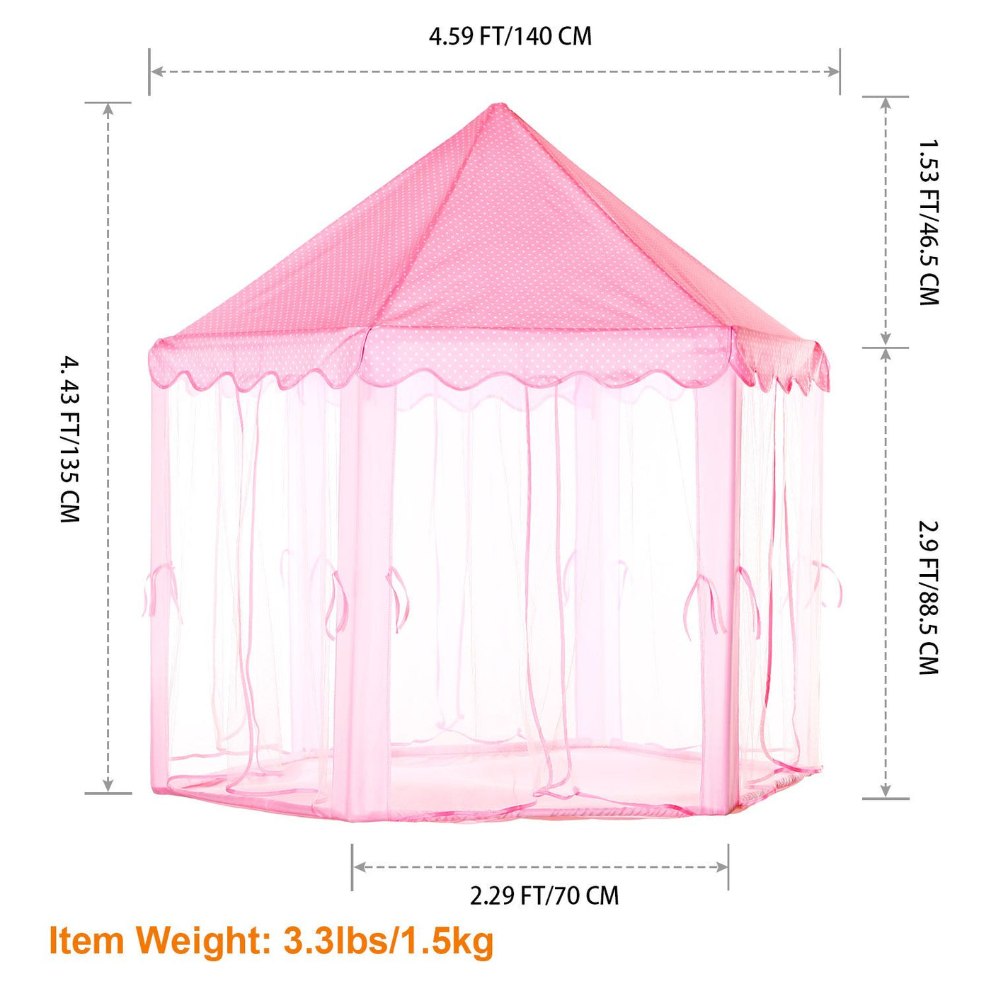 Kids Play Tents Princess for Girls Princess Castle Children Playhouse Indoor Outdoor Use