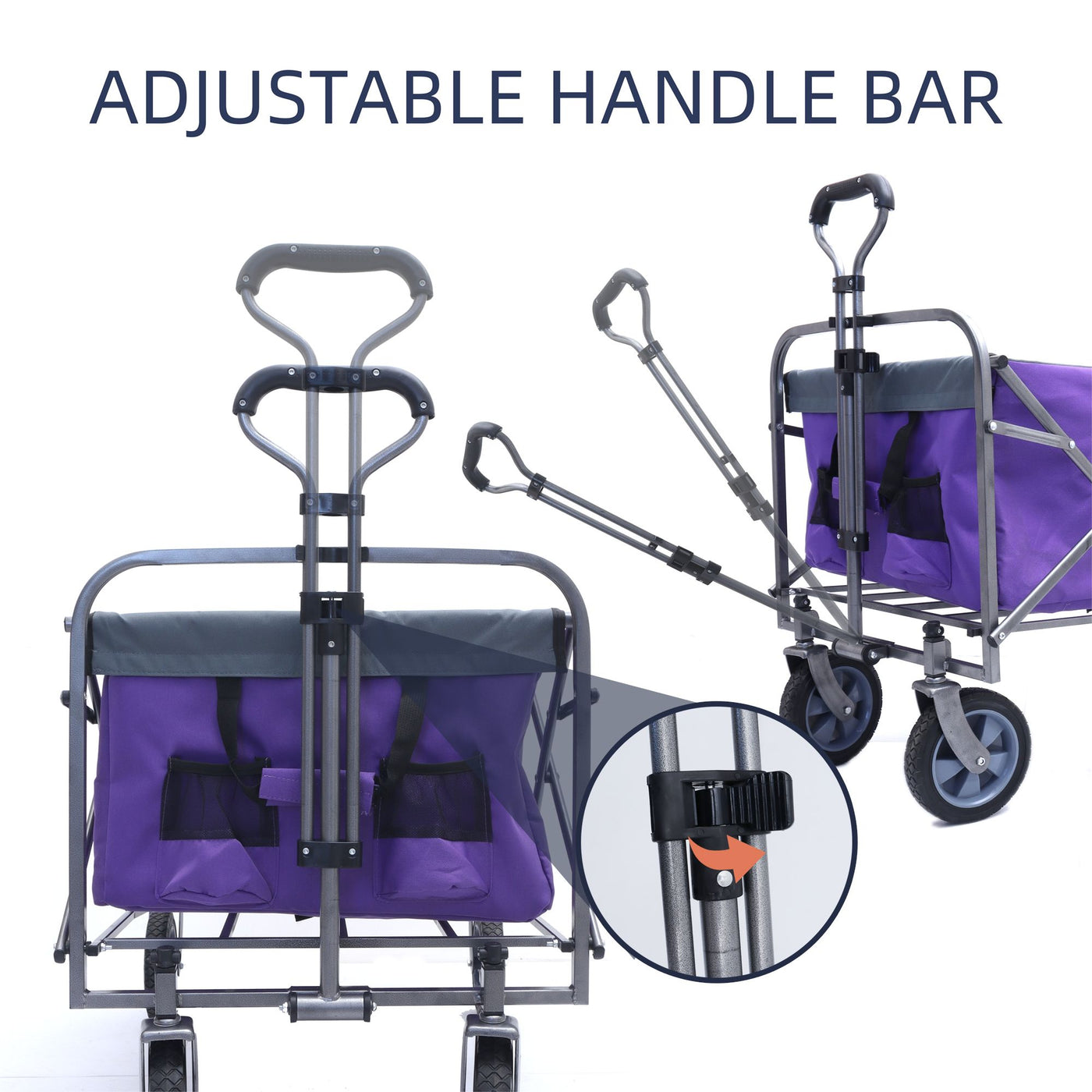 Outdoor Garden Multipurpose Micro Collapsible Beach Trolley Cart Camping Folding Wagon