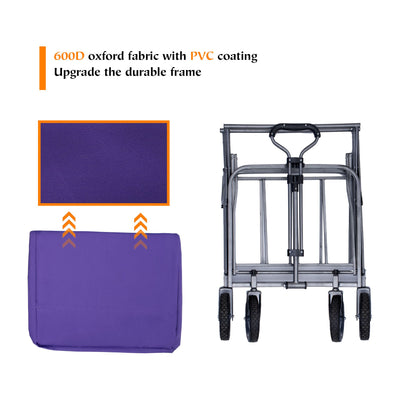 Outdoor Garden Multipurpose Micro Collapsible Beach Trolley Cart Camping Folding Wagon