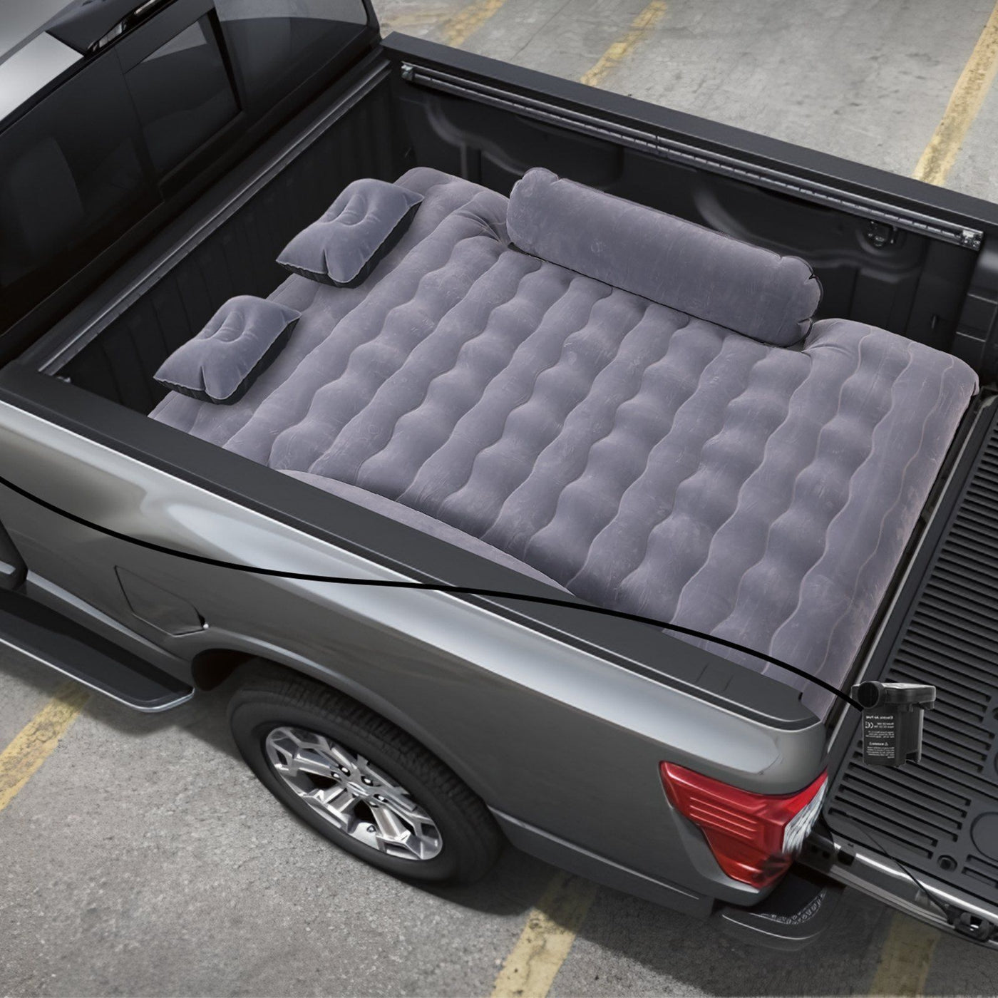 VEVOR Truck Bed Air Mattress, for 6-6.5 ft Full Size Truck Beds, Inflatable Air Mattress Camping Bed with 12V Air Pump 2 Pillows, Carry Bag, for Chevrolet Silverado, Dodge Ram, Ford 150/250/350