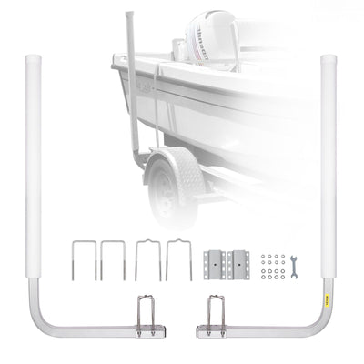 VEVOR Marine Trailer Guide Set, 60'' Flexibly Adjustable, Dual Rust-Resistant Steel Supports with PVC Covering, Ideal for Ski, Fishing, and Sailboat Transport, 2-Piece Kit 2024