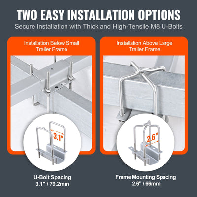 VEVOR Marine Trailer Guide Set, 60'' Flexibly Adjustable, Dual Rust-Resistant Steel Supports with PVC Covering, Ideal for Ski, Fishing, and Sailboat Transport, 2-Piece Kit 2024