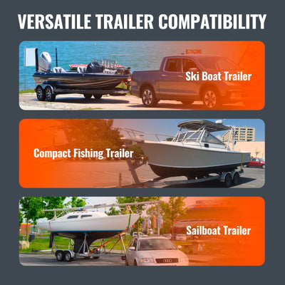 VEVOR Marine Trailer Guide Set, 60'' Flexibly Adjustable, Dual Rust-Resistant Steel Supports with PVC Covering, Ideal for Ski, Fishing, and Sailboat Transport, 2-Piece Kit 2024