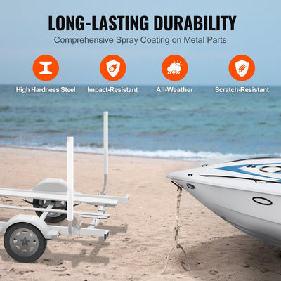 VEVOR Boat Trailer Guide, 43' Adjustable Design Trailer Guide Poles, 2PCS Rustproof Galvanized Steel Trailer Guide, Trailer Guides with PVC Pipes, for Ski Boat, Fishing Boat or Sailboat Trailer 2024
