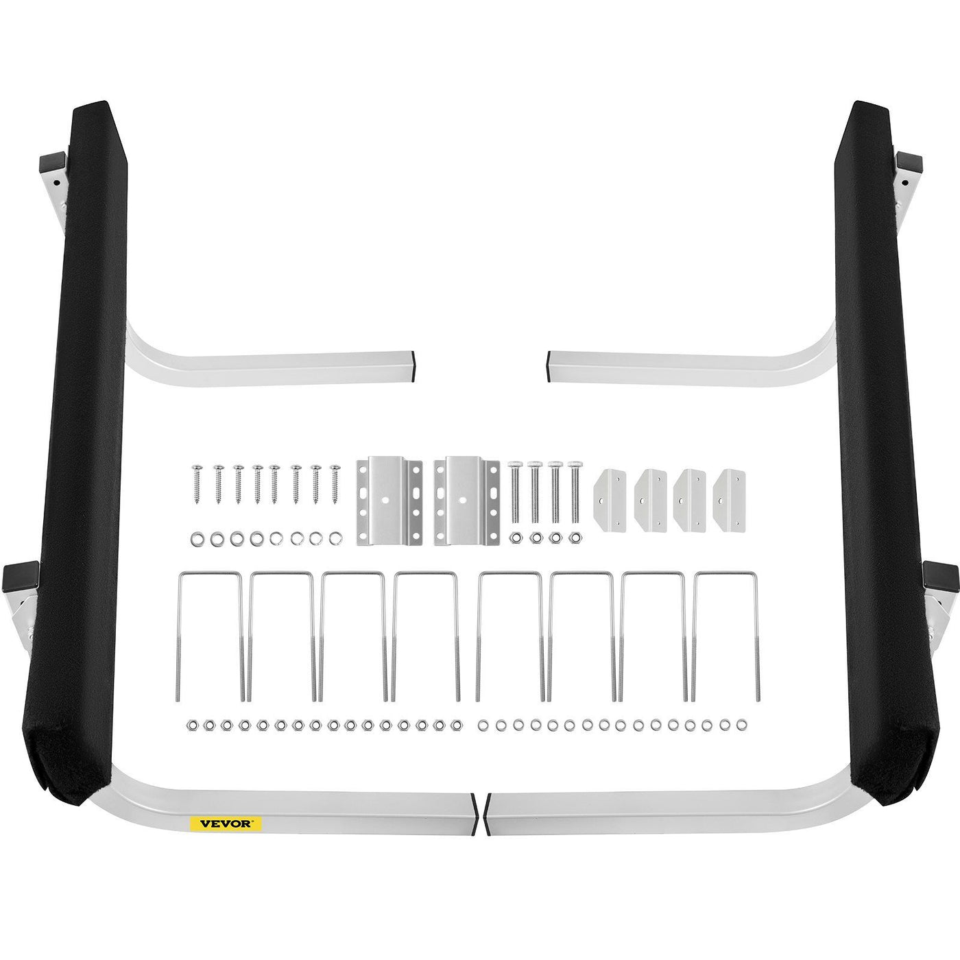 VEVOR Boat Trailer Guide-ons, 2PCS Rustproof Steel Trailer Guide ons, Trailer Guides with Carpet-Padded Boards, Mounting Parts Included, for Ski Boat, Fishing Boat or Sailboat Trailer