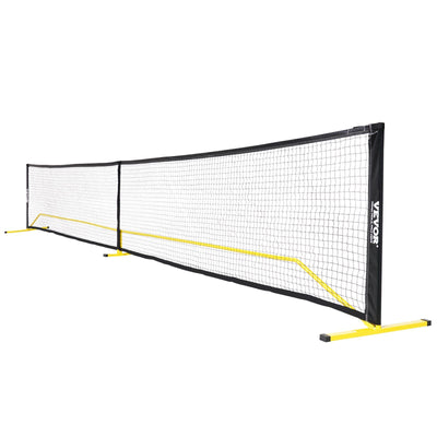 VEVOR Portable Pickleball Net System, 22FT Regulation Size Net, Weather Resistant Steady Metal Frame & Strong PE Net, Outdoor Game Sports Net with Carrying Bag, Easy Setup, Play in Backyard Driveway